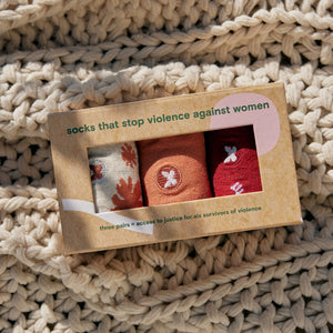 Socks that Stop Violence Against Women